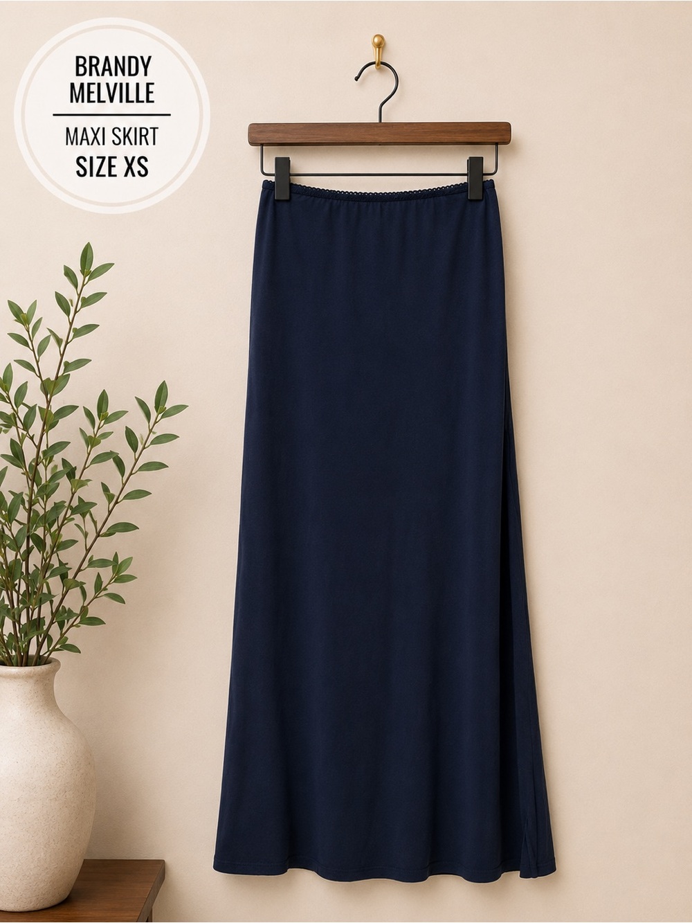 Brandy Melville Dark Navy Maxi Skirt